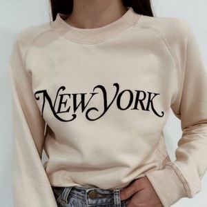 EllandEmm New York Cream / Beige Sweatshirt Crewneck